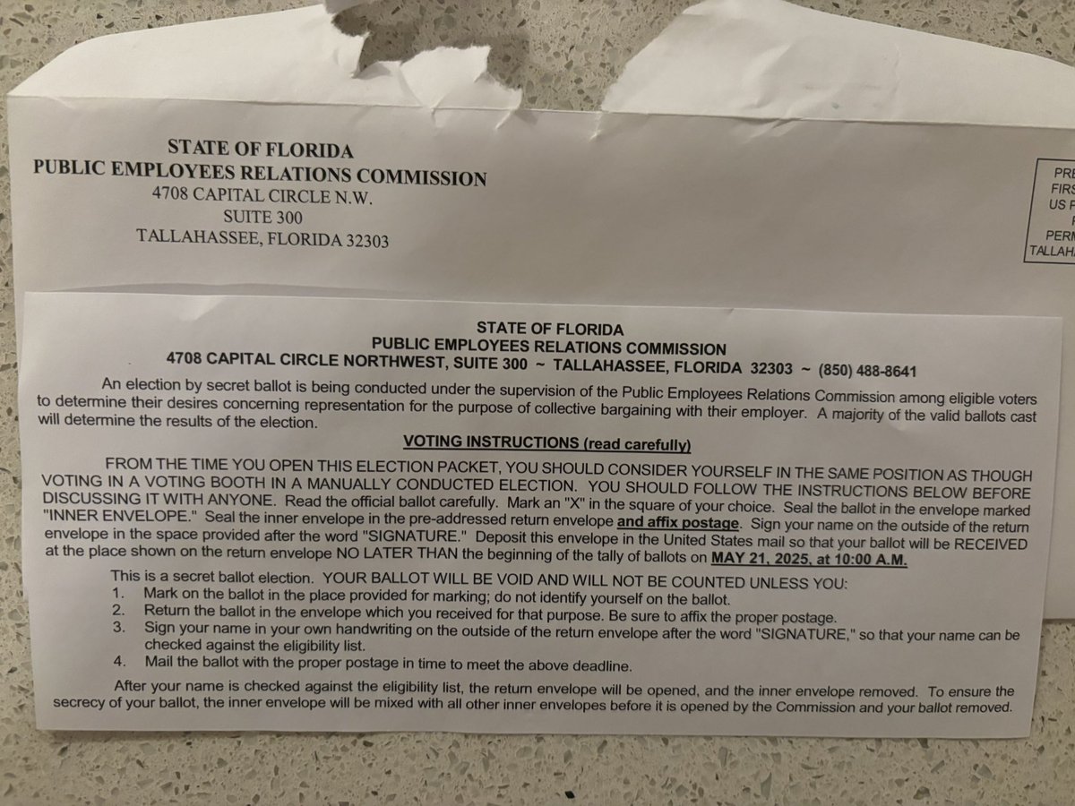 Jenkins4Florida's tweet photo. This state is disgraceful and spending money to attempt to dismantle Teachers Unions. 

They sent this to the wrong house. https://t.co/5mYLxkanil
