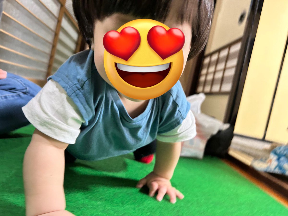 この間富山の実家に行ったときに
息子、歩きましたー！！！！四歩！！！！
ついに歩けてしまった✨✨
