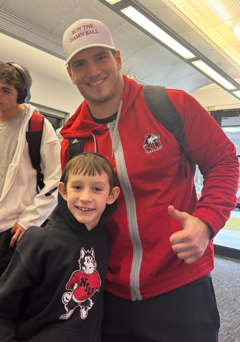 DWolfe_NIU's tweet image. Run The Damn Ball! So happy for you, brother. Let’s GO @Brock_Lampe!! #theHardWay