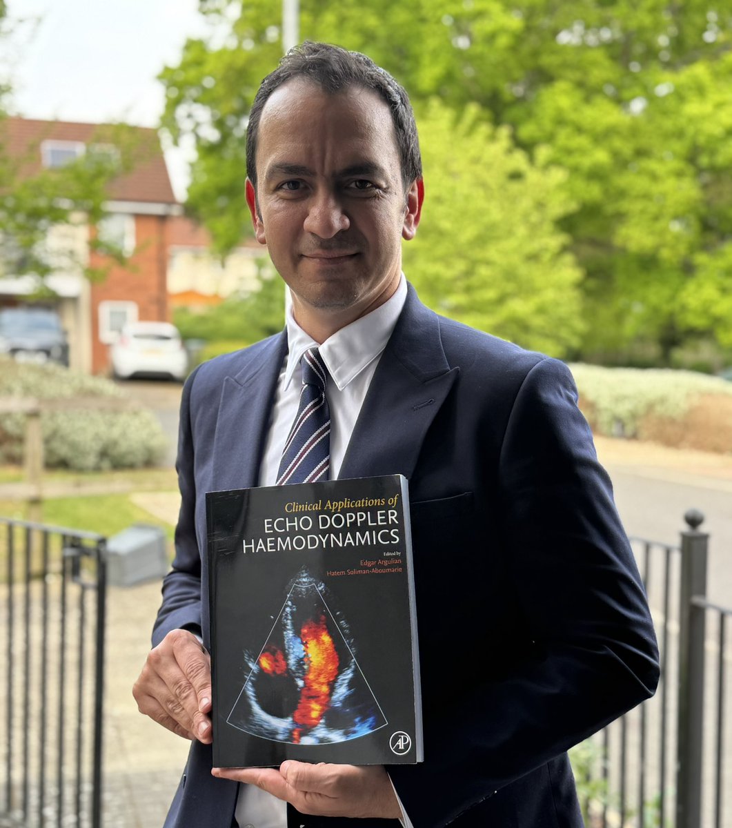 Hatem Soliman, FRCP, FEACVI, FASE, FHEA (@echosoliman) on Twitter photo It has finally arrived 🇬🇧!
My latest book, Clinical Applications of Echo Doppler Haemodynamics, co-edited with my colleague <a href="/argulian/">Edgar Argulian</a> from Mount Sinai, New York, USA, with contributions from my colleague Bernard Bulwer of Brigham and Women’s Hospital, Harvard Medical School, It has finally arrived 🇬🇧!
My latest book, Clinical Applications of Echo Doppler Haemodynamics, co-edited with my colleague <a href="/argulian/">Edgar Argulian</a> from Mount Sinai, New York, USA, with contributions from my colleague Bernard Bulwer of Brigham and Women’s Hospital, Harvard Medical School,