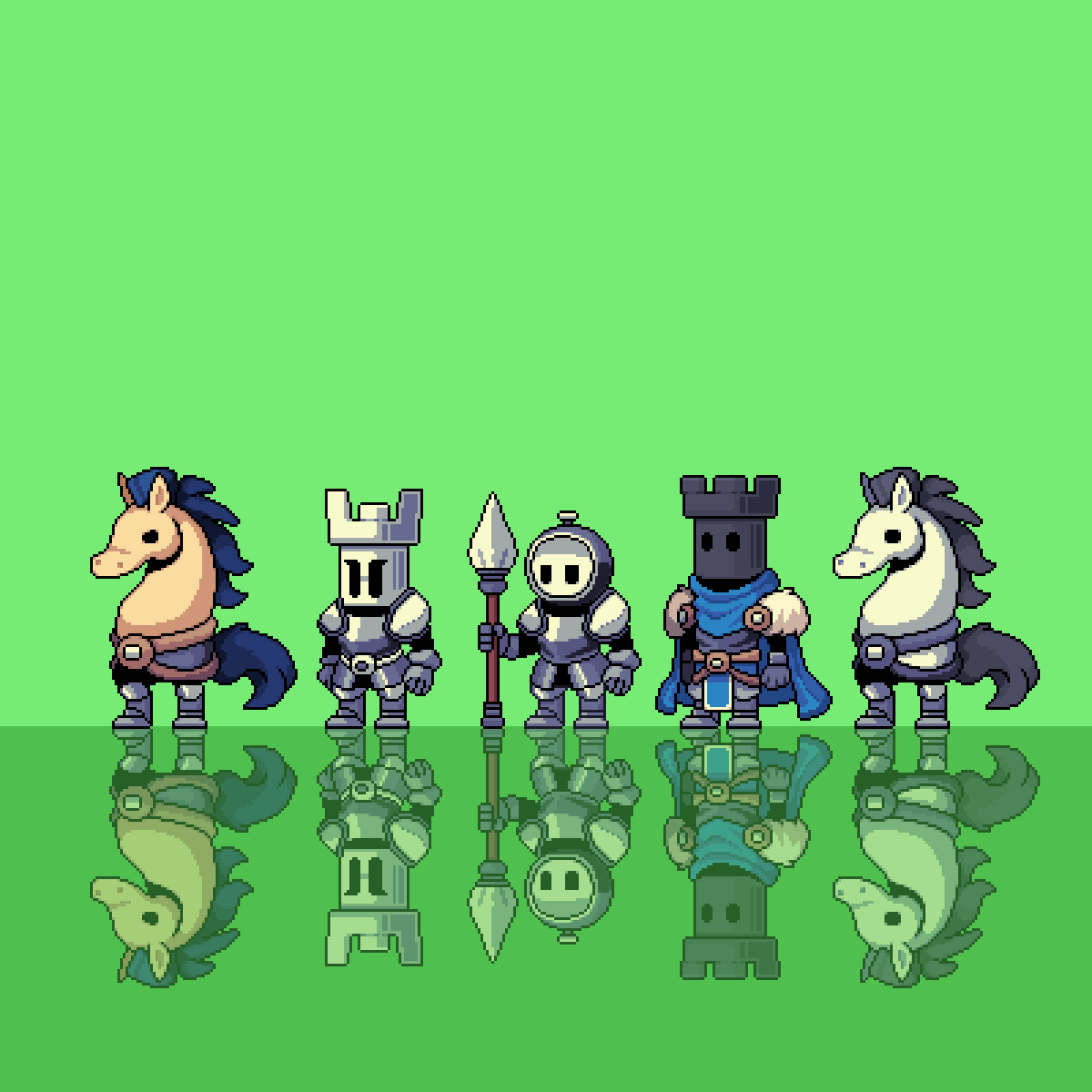 PXLgmw's tweet photo. Chess plataform characters boi>:))

#pixelart #chess #indie https://t.co/hJoI522Pme