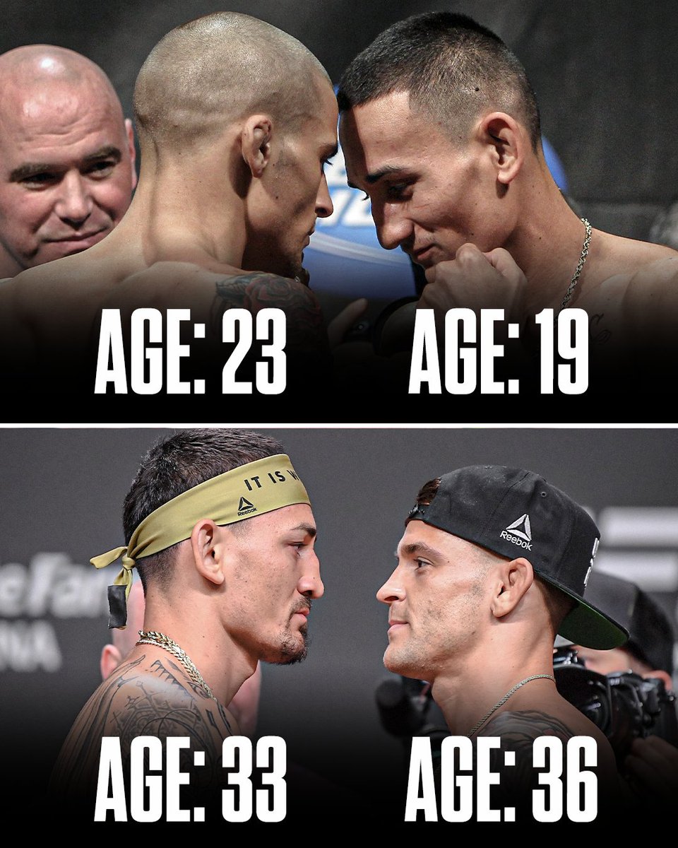 espnmma's tweet photo. Dustin Poirier was 22 when he gave a 19 year old Max Holloway his first fight in the UFC 🤯

13 years later, Holloway will be Poirier's final opponent in the UFC with the BMF title on the line 🏆

A storybook ending for a legend in the sport 🤝 https://t.co/1Y2fBjKpaw