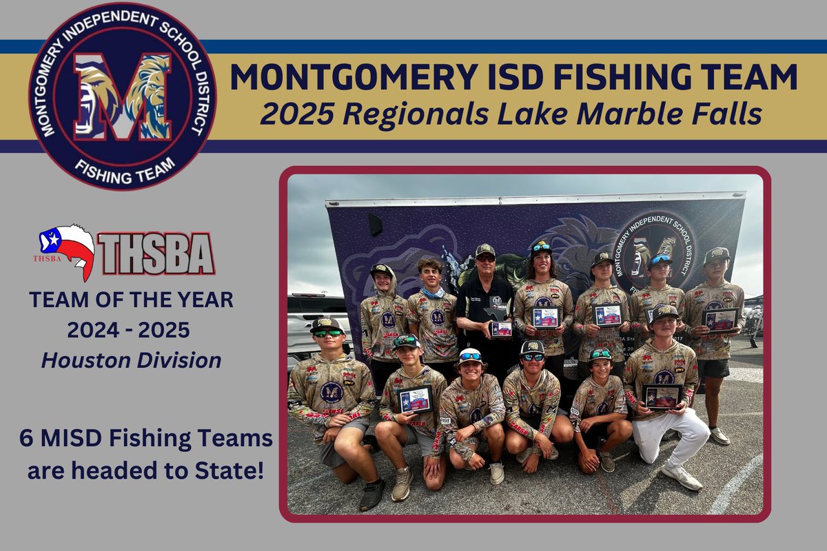 MISD FISHING TEAM will have their “Super Six” representing at State!