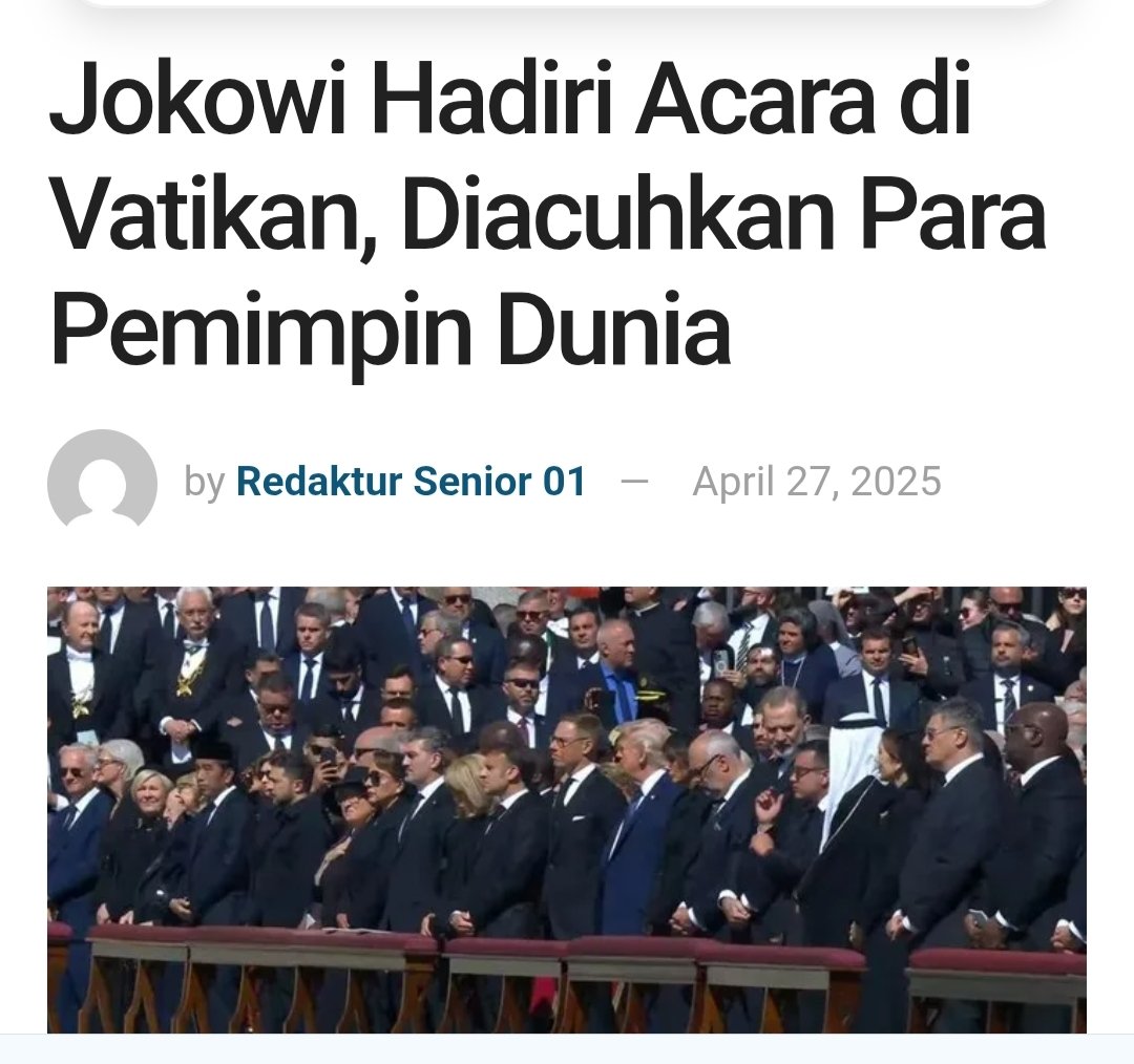Dokter Tifa (@doktertifa) on Twitter photo Dunia sangat benci dengan Koruptor
Mendiang Paus Franciscus sangat Anti Koruptor
China hukum mati koruptor.
Amerika hukum ratusan tahun koruptor di penjara maksimum
Lalu ada Finalis Koruptor dunia berani hadir?
Jadi maksudnya Presiden <a href="/prabowo/">Prabowo Subianto</a> mengirim orang ini untuk Dunia sangat benci dengan Koruptor
Mendiang Paus Franciscus sangat Anti Koruptor
China hukum mati koruptor.
Amerika hukum ratusan tahun koruptor di penjara maksimum
Lalu ada Finalis Koruptor dunia berani hadir?
Jadi maksudnya Presiden <a href="/prabowo/">Prabowo Subianto</a> mengirim orang ini untuk