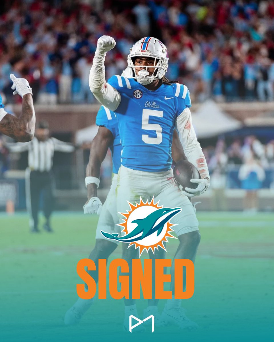 Prospect Media (@prospectmedia_) on Twitter photo Ole Miss DB John Saunders is SIGNING with the Miami Dolphins as an Undrafted Free Agent! 🔥 (<a href="/john5aunders/">John Saunders Jr.</a>) <a href="/MiamiDolphins/">Miami Dolphins</a> <a href="/OleMissFB/">Ole Miss Football</a> <a href="/210ths/">2Tenths Speed & Agility</a> Ole Miss DB John Saunders is SIGNING with the Miami Dolphins as an Undrafted Free Agent! 🔥 (<a href="/john5aunders/">John Saunders Jr.</a>) <a href="/MiamiDolphins/">Miami Dolphins</a> <a href="/OleMissFB/">Ole Miss Football</a> <a href="/210ths/">2Tenths Speed & Agility</a>