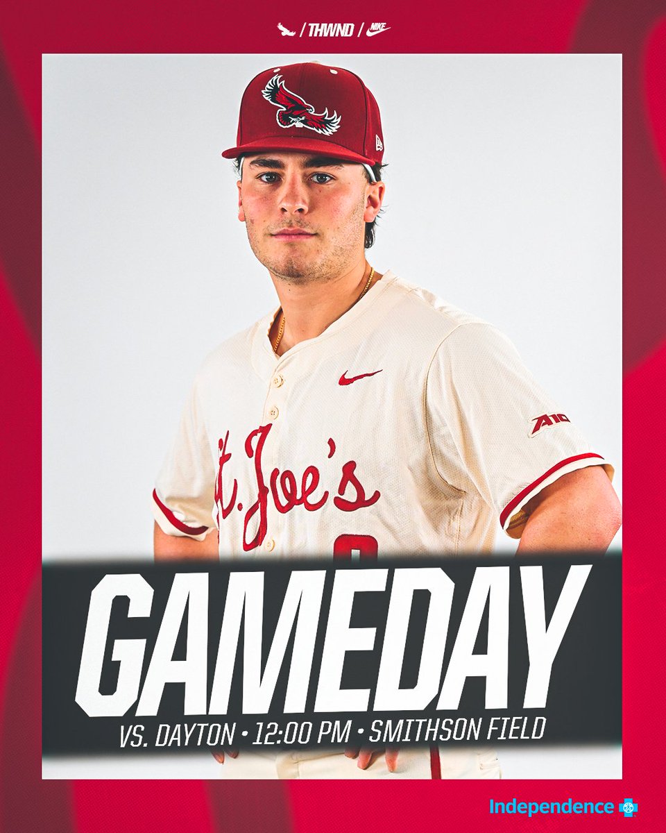 Saint Joseph's Baseball (@sjuhawks_base) on Twitter photo Going for the series victory on Sunday afternoon!
🆚 <a href="/DaytonBaseball/">Dayton Baseball</a>
⌚️ 12:00 p.m.
📍 Smithson Field
📈 sjuhawks.com/sidearmstats/b…
#THWND Going for the series victory on Sunday afternoon!
🆚 <a href="/DaytonBaseball/">Dayton Baseball</a>
⌚️ 12:00 p.m.
📍 Smithson Field
📈 sjuhawks.com/sidearmstats/b…
#THWND
