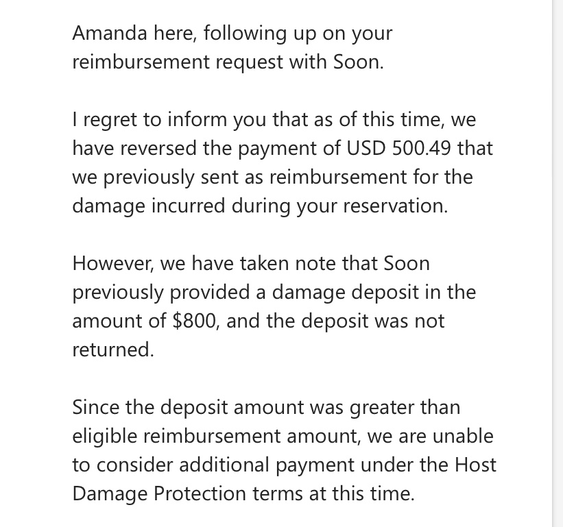 Deronghouco's tweet photo. Claim agent denied $1200 out of $1770 invoiced damages stating below bed is not damage. 3 days later, she clawed back even the $500, stating guest agreed  upon $800 extra service fee for his 3rd party reservation, so she has a right to deny fully. frustrated and mad @AirbnbHelp https://t.co/d14KWFbehE