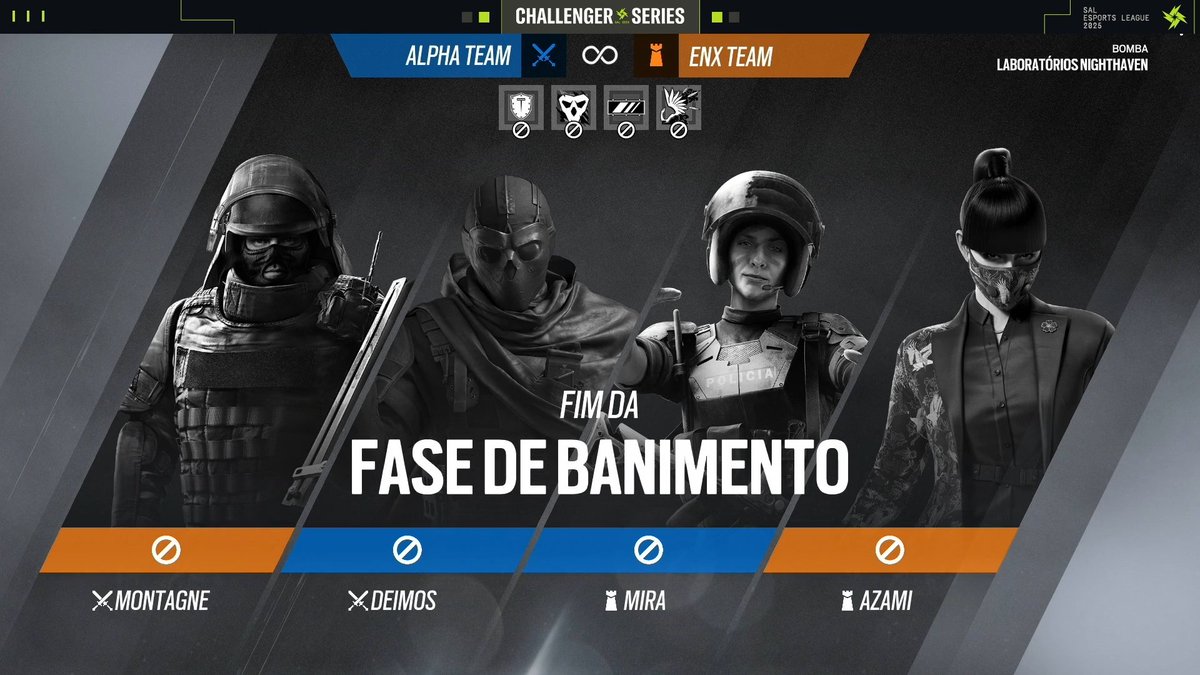 DAQUI NÃO PASSA! <a href="/AlphaTeamsLLC/">Alpha Team</a> e <a href="/ENXteam/">ENX Team</a> disputam O ÚLTIMO MAPA na briga pela permanência nesta Challenger Series 🧪

VENHA ACOMPANHAR 📺

🟣 twitch.tv/rainbow6br
🔴 youtube.com/@rainbow6br