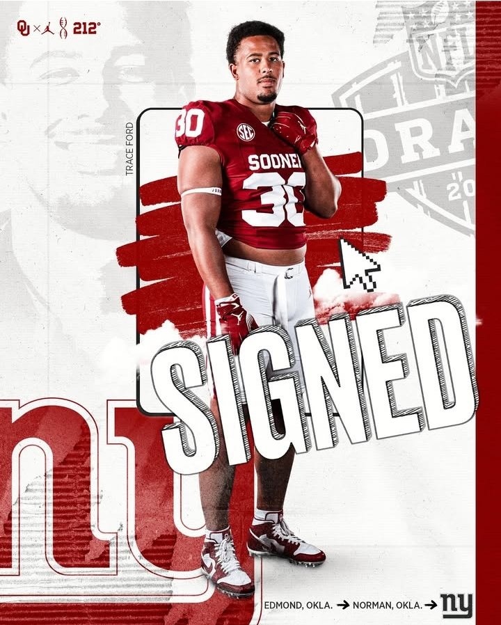 John Shupe (@boomershupe99) on Twitter photo <a href="/traceford12/">Trace Ford</a> Congratulations 👏 Trace Ford is signing with NY Giants! #BoomerSooner 🗣 #UDFA <a href="/traceford12/">Trace Ford</a> Congratulations 👏 Trace Ford is signing with NY Giants! #BoomerSooner 🗣 #UDFA