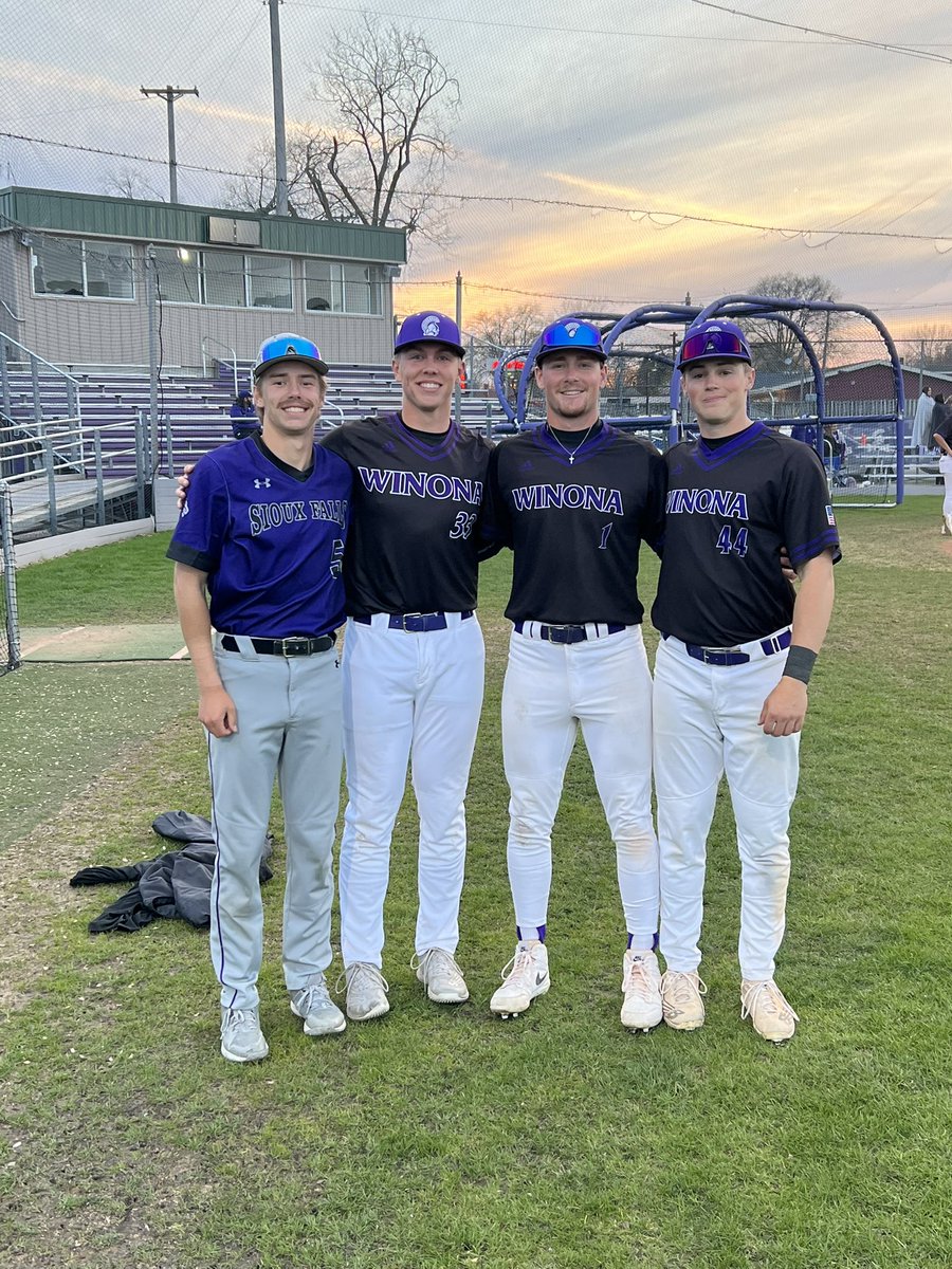 Woodbury HS Royals Baseball (@whsbaseballmn) on Twitter photo Love to see 4 stud <a href="/WHSBaseballMN/">Woodbury HS Royals Baseball</a> alums starting & competing with & against each other today for <a href="/USFCougarsBB/">USF Baseball</a> & <a href="/WinonaStateBase/">Winona State Baseball</a>
<a href="/noland_7/">Nolan Drossel</a> <a href="/piercegritz/">Pierce Gritzmaker</a> <a href="/JHawksford/">Josh Hawksford</a> & Adam Wall
#Royals #Family #Grit Love to see 4 stud <a href="/WHSBaseballMN/">Woodbury HS Royals Baseball</a> alums starting & competing with & against each other today for <a href="/USFCougarsBB/">USF Baseball</a> & <a href="/WinonaStateBase/">Winona State Baseball</a>
<a href="/noland_7/">Nolan Drossel</a> <a href="/piercegritz/">Pierce Gritzmaker</a> <a href="/JHawksford/">Josh Hawksford</a> & Adam Wall
#Royals #Family #Grit