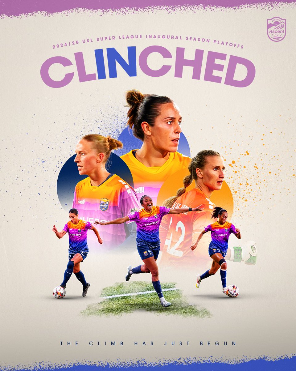 Carolina Ascent FC (@carolinaascent) on Twitter photo ๐๐๐๐๐๐๐. ๐๐ผ๐ฟ๐. ๐
The Carolinas are the first team to clinch @uslsuperleague playoffs! ๐๐๐๐๐๐๐. ๐๐ผ๐ฟ๐. ๐
The Carolinas are the first team to clinch @uslsuperleague playoffs!