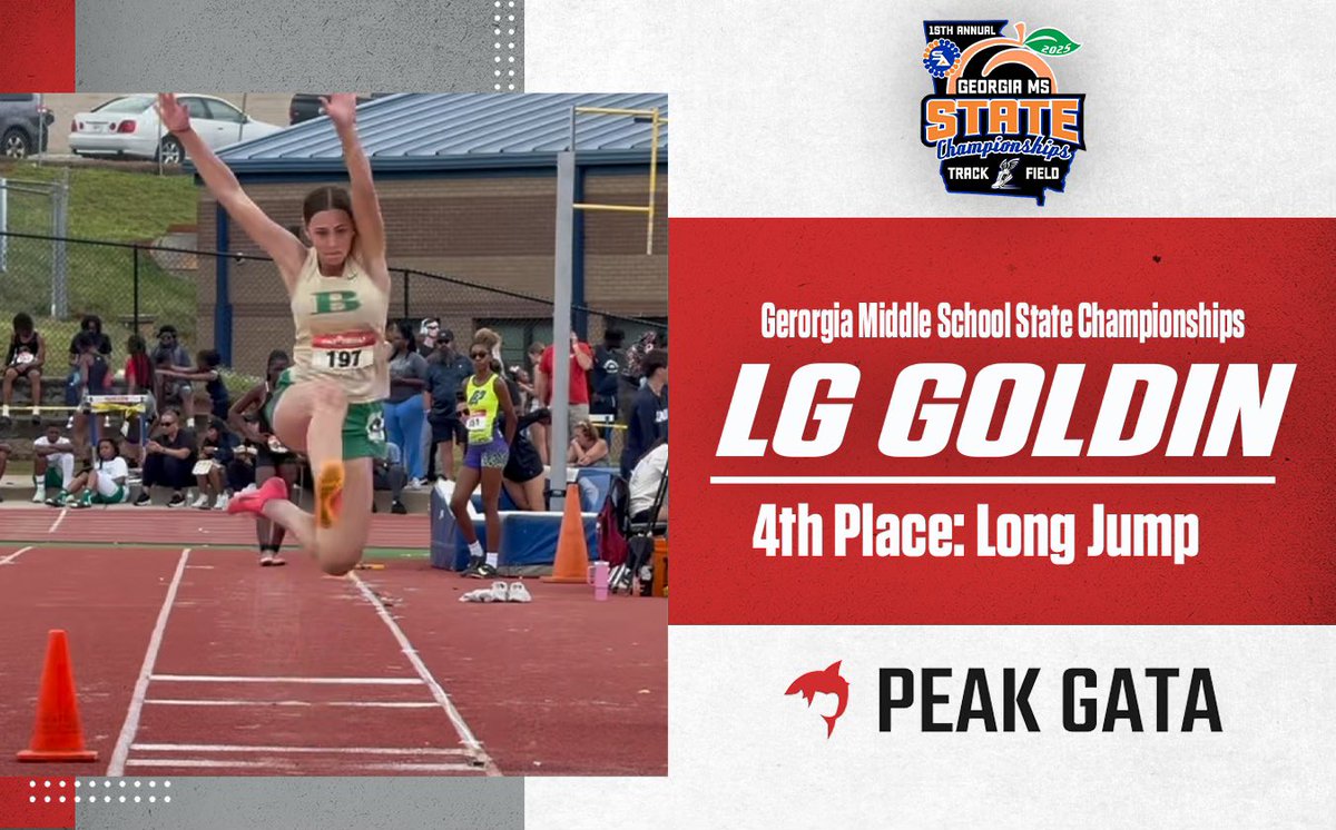 GATA (Goldin Athletic Training Association) (@gata_training) on Twitter photo Congratulations to <a href="/LGGoldin2029/">LG Goldin 2029</a> on finishing 4th in the Long Jump in the state of GA with a jump of 16’6”! <a href="/BufordTrack/">Buford Track</a> Congratulations to <a href="/LGGoldin2029/">LG Goldin 2029</a> on finishing 4th in the Long Jump in the state of GA with a jump of 16’6”! <a href="/BufordTrack/">Buford Track</a>