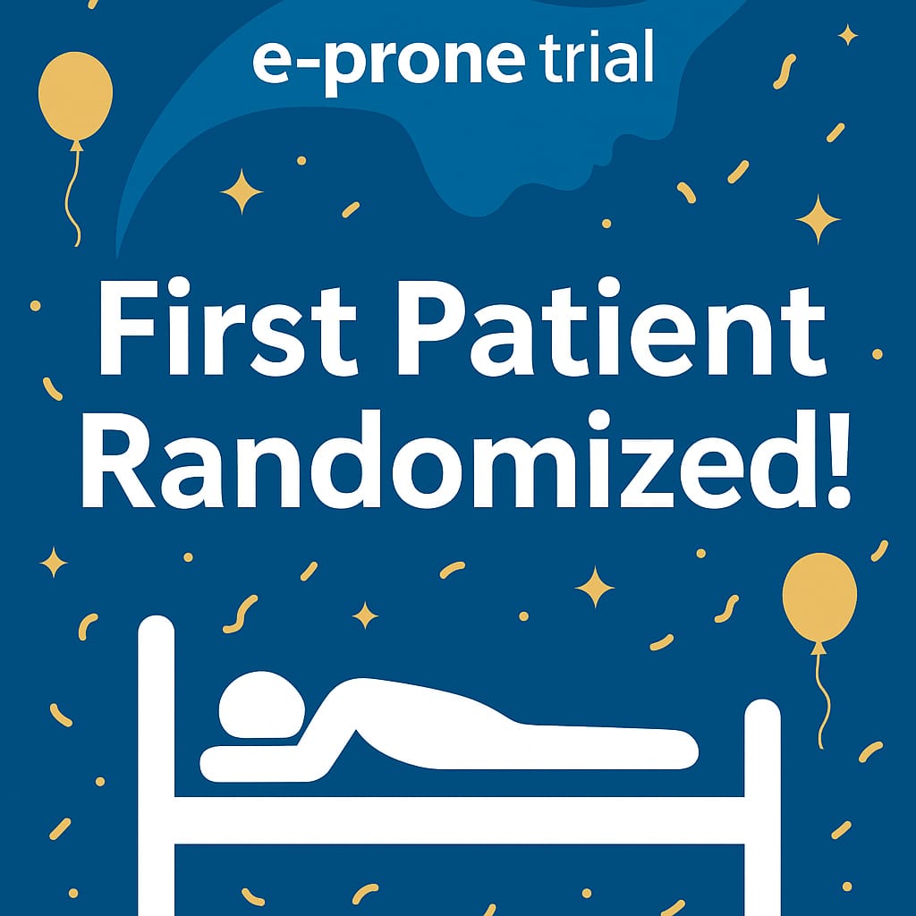 Dr. Miguel Ibarra-Estrada (@drmiguelibarra1) on Twitter photo First patient recruited in the e-Prone trial in Mexico!! PROLONGED prone positioning in ARDS seems to have helped some patients during the pandemic, but does it really work? Care to join us to the major RCT putting it to test??? (NCT06854627). Contact <a href="/eprone_study/">Estudio e-Prone</a>. Please share! First patient recruited in the e-Prone trial in Mexico!! PROLONGED prone positioning in ARDS seems to have helped some patients during the pandemic, but does it really work? Care to join us to the major RCT putting it to test??? (NCT06854627). Contact <a href="/eprone_study/">Estudio e-Prone</a>. Please share!