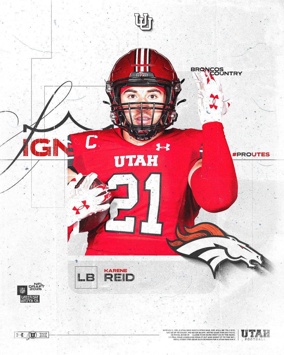 Utah Football (@utah_football) on Twitter photo #ProUtes ๐ค <a href="/Broncos/">Denver Broncos</a>
<a href="/k_reid41/">Karene Reid</a> is headed to the Mile High Cityโผ๏ธ
#GoUtes #ProUtes ๐ค <a href="/Broncos/">Denver Broncos</a>
<a href="/k_reid41/">Karene Reid</a> is headed to the Mile High Cityโผ๏ธ
#GoUtes