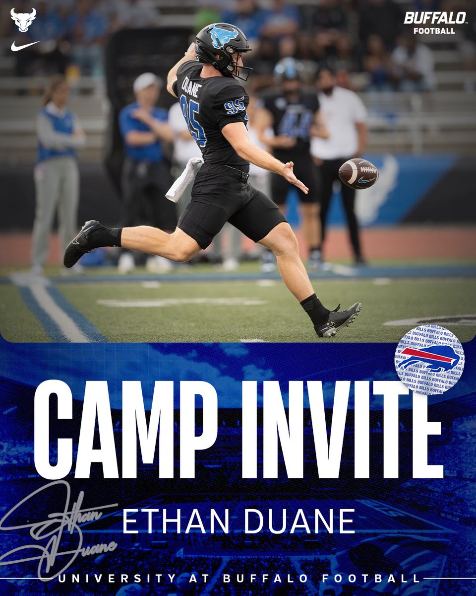 UB Football (@ubfootball) on Twitter photo ๐๐๐ ๐๐ค๐ช๐ง๐ฃ๐๐ฎ ๐๐ค๐ฃ๐ฉ๐๐ฃ๐ช๐๐จ
Ethan Duane has earned a minicamp invite with the <a href="/BuffaloBills/">Buffalo Bills</a>
#ForeverABull ๐๐๐ ๐๐ค๐ช๐ง๐ฃ๐๐ฎ ๐๐ค๐ฃ๐ฉ๐๐ฃ๐ช๐๐จ
Ethan Duane has earned a minicamp invite with the <a href="/BuffaloBills/">Buffalo Bills</a>
#ForeverABull