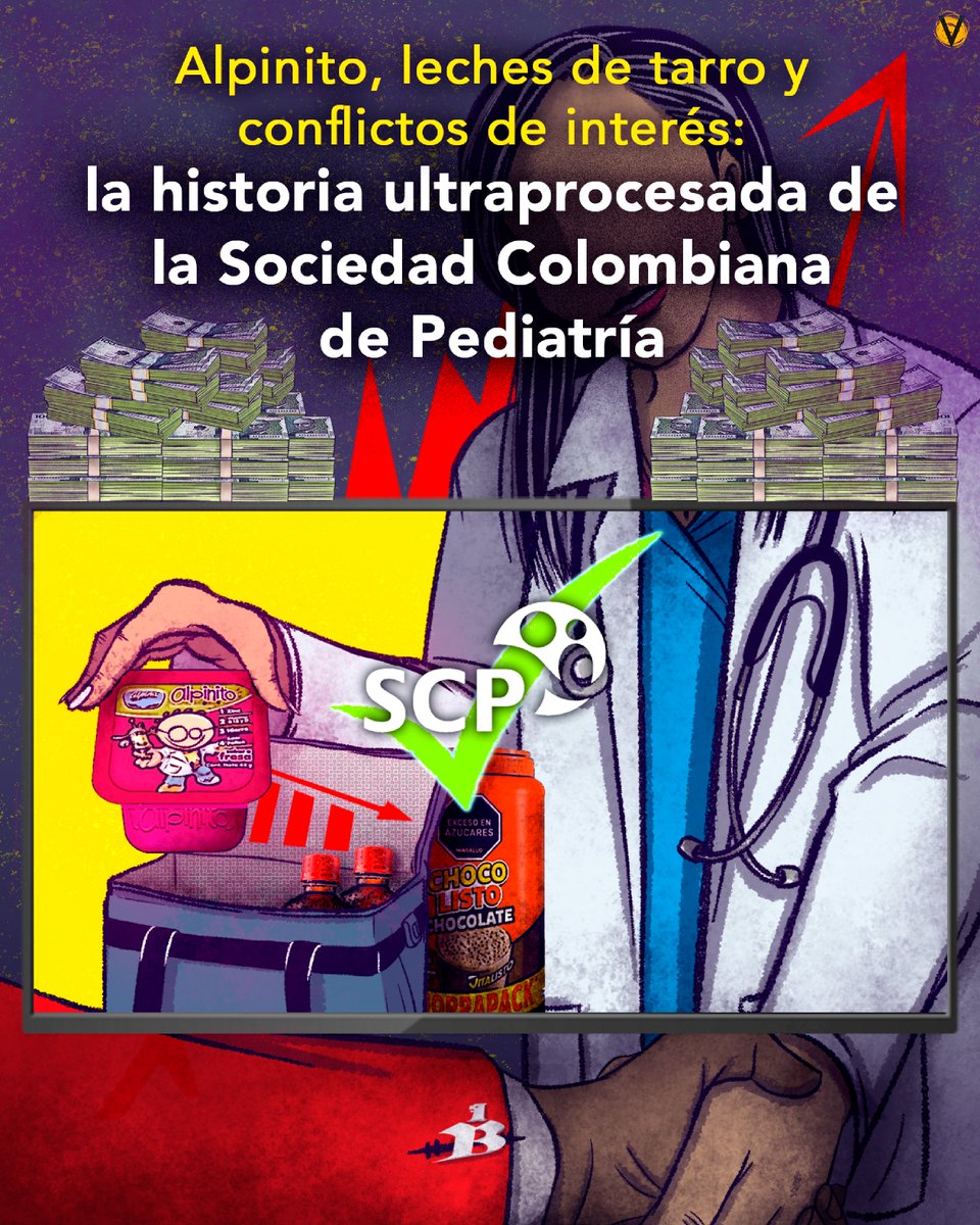 Durante 25 años, la sociedad científica que orienta a los padres y madres sobre nutrición infantil ha recibido dinero de la industria de ultraprocesados, ha promovido sus productos y permitido su influencia sobre los pediatras. Primera de dos entregas. voragine.co/historias/repo…