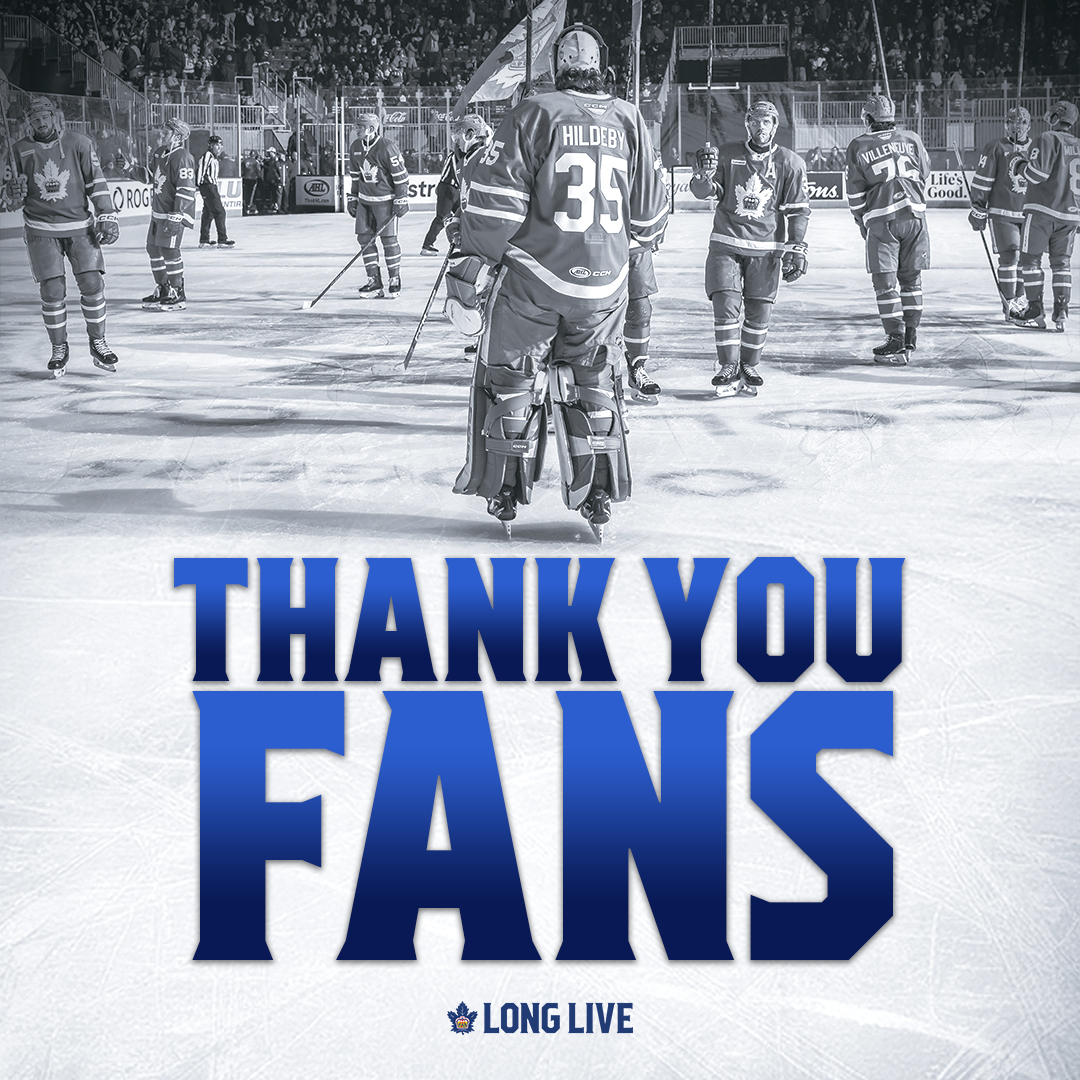 Thank you, Marlies fans, for you support all season long 💙