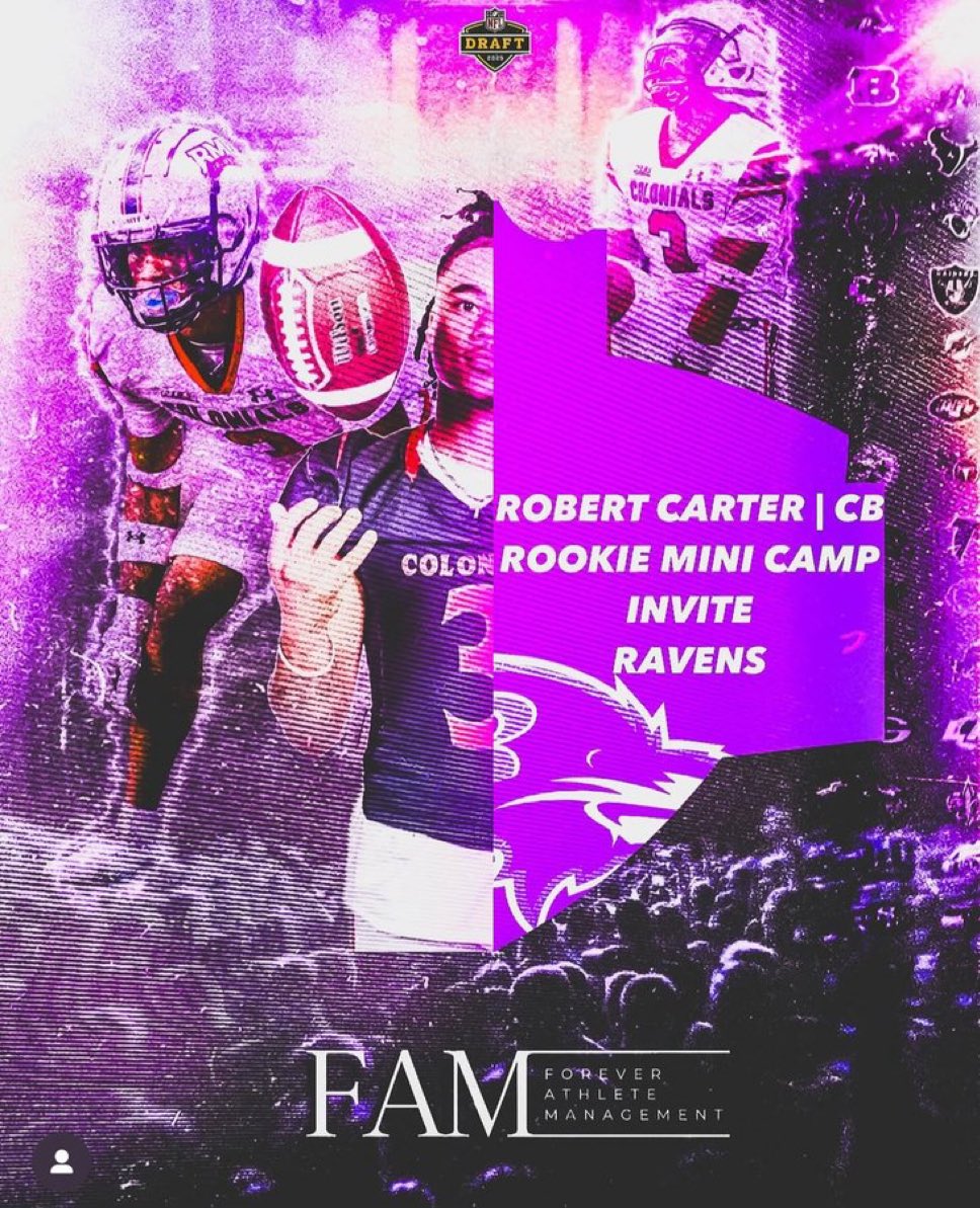 Dave Plungas (@coachplungasjmu) on Twitter photo Congrats <a href="/4RobertCarter/">Robert Carter</a> (VA’s finest) on signing with the <a href="/Ravens/">Baltimore Ravens</a> !! It was amazing to coach you and see your growth daily- the best is yet to come! #SwarmAndSmash Congrats <a href="/4RobertCarter/">Robert Carter</a> (VA’s finest) on signing with the <a href="/Ravens/">Baltimore Ravens</a> !! It was amazing to coach you and see your growth daily- the best is yet to come! #SwarmAndSmash