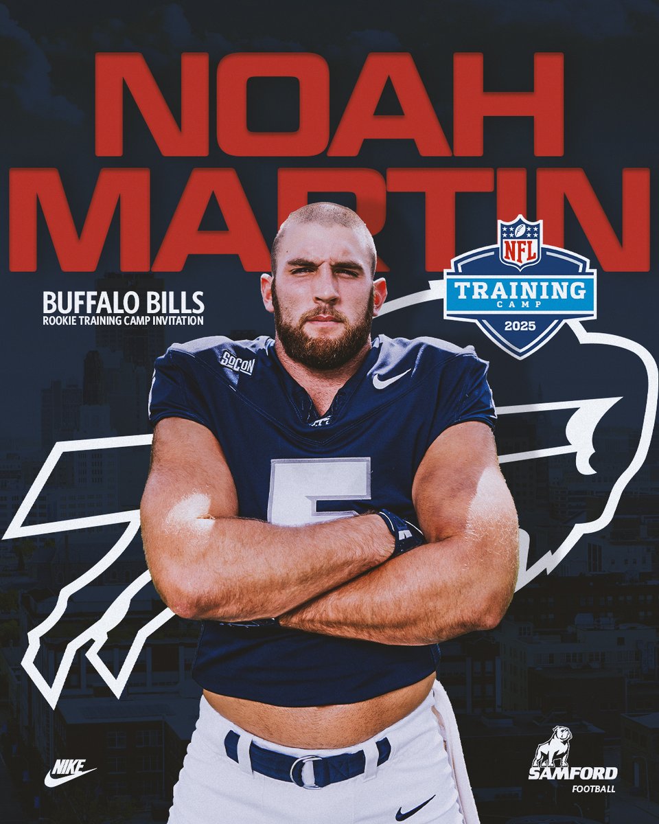 Samford Football (@samfordfootball) on Twitter photo Congratulations to <a href="/NoahMartin13/">Noah Martin</a> for being invited to Rookie Mini Camp with the Buffalo Bills!
#HatchAttack | #AllForSAMford Congratulations to <a href="/NoahMartin13/">Noah Martin</a> for being invited to Rookie Mini Camp with the Buffalo Bills!
#HatchAttack | #AllForSAMford