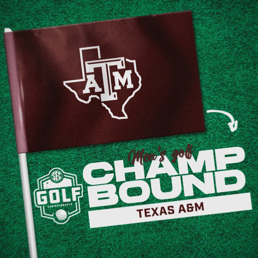 SEC's tweet photo. CHAMP BOUND. 👍

@AggieMensGolf x #SECChampionship https://t.co/Ci1V7Ywdz7