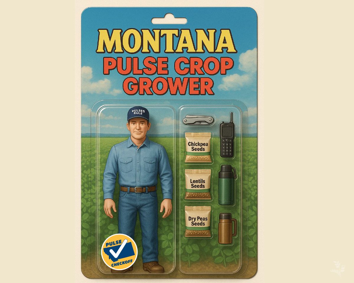 mtpulsecrops's tweet photo. Introducing the Montana Pulse Crop Grower action figure! ππ± Complete with bags of seeds, multitool, cell phone, and coffee thermoses. Female grower action figure sold separately. π #PulseCrops #MontanaAg #FarmLife #AIArt #ActionFigureCraze #CheckoffAtWork #FarmingIsCool #MPCC https://t.co/IFVt9wbTbM