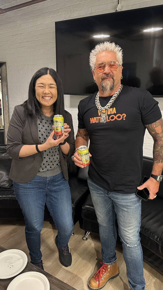 RachelChang's tweet image. My favorite moment of talking food and travel with #GuyFieri for his new line of Waterloo Sparkling Water was when I mentioned I’m from San Jose, he immediately said, “Falafel’s Drive In!” travelandleisure.com/guy-fieri-favo…