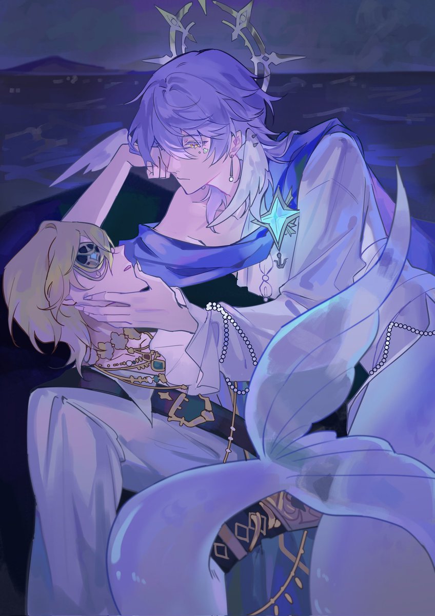 saru_scimmia's tweet image. Reup for #sunturineweek2025
Day 7 - Tide &amp;amp; Seek AU

#sundayhsr #aventurine #sunturine