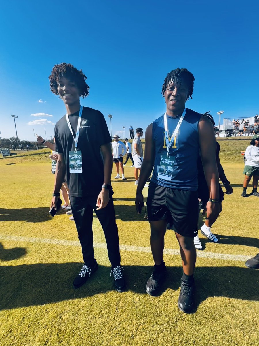 Zavion DeShazier 2027 QB (@zaviondeshazier) on Twitter photo Watched the <a href="/NFLDraft/">NFL Draft</a> and then headed to the USF Spring Game today! Ran into my big brudda <a href="/imjuhchris/">Christian (Chris) Askew ๐</a> and watched the game with <a href="/W1Peyton/">Peyton Burden</a>
Grateful for the invite โ this is just the beginning! #GrindDontLie #ZayGotMotion
<a href="/Hayden_King12/">Hayden Kingston</a> <a href="/CoachJGordo/">Joel Gordon</a> <a href="/CoachGolesh/">Alex Golesh</a> <a href="/CoachTimGreene/">Tim Greene</a> Watched the <a href="/NFLDraft/">NFL Draft</a> and then headed to the USF Spring Game today! Ran into my big brudda <a href="/imjuhchris/">Christian (Chris) Askew ๐</a> and watched the game with <a href="/W1Peyton/">Peyton Burden</a>
Grateful for the invite โ this is just the beginning! #GrindDontLie #ZayGotMotion
<a href="/Hayden_King12/">Hayden Kingston</a> <a href="/CoachJGordo/">Joel Gordon</a> <a href="/CoachGolesh/">Alex Golesh</a> <a href="/CoachTimGreene/">Tim Greene</a>