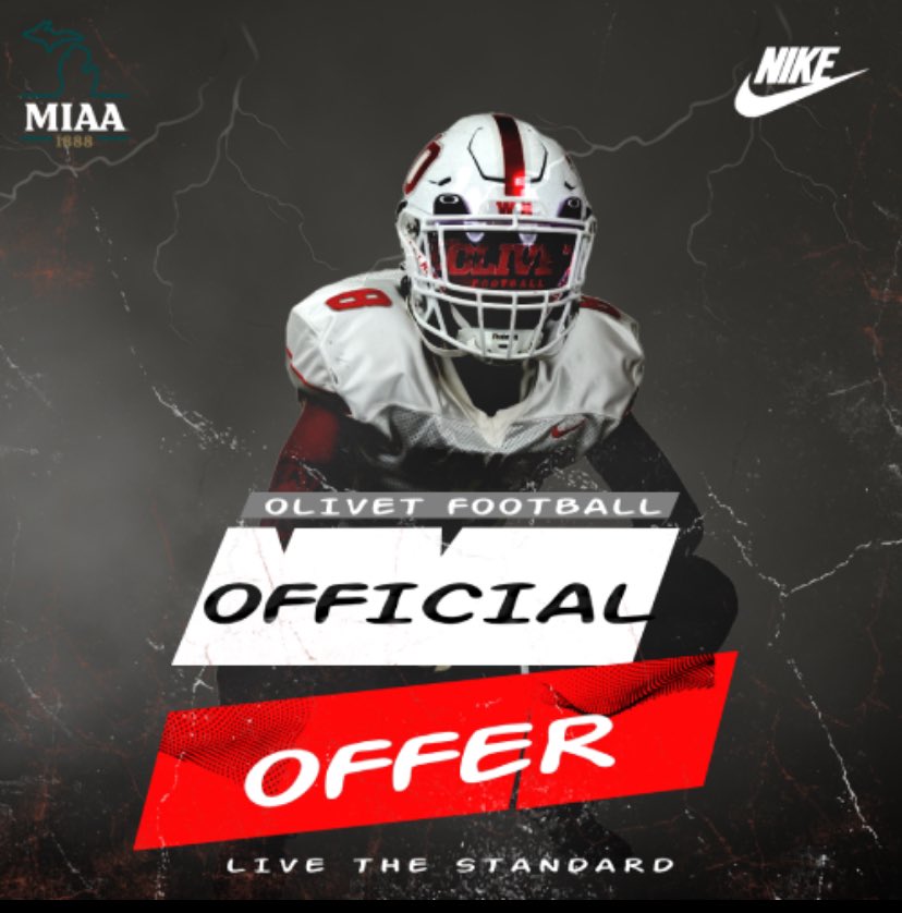Blessed to receive an offer from The University of Olivet