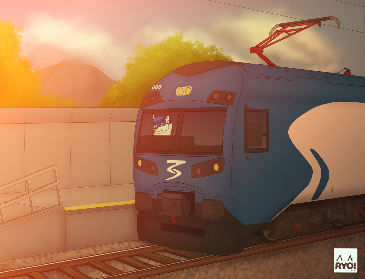 A beautiful sunset to continue the journey!🌇

🚂Train Comission for /Maikol_the_wolf
#furryartist #furryfandom #furryart #trains #emu