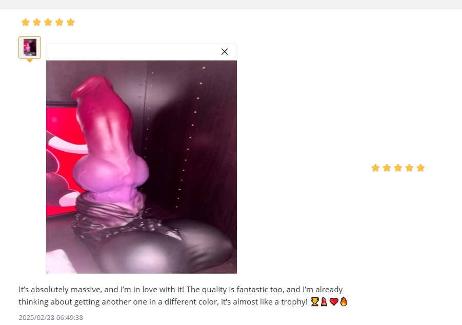 Daily Share

It’s absolutely massive, and I’m in love with it! The quality is fantastic too, and I’m already thinking about getting another one in a different color, it’s almost like a trophy! 🏆💄❤️‍🔥