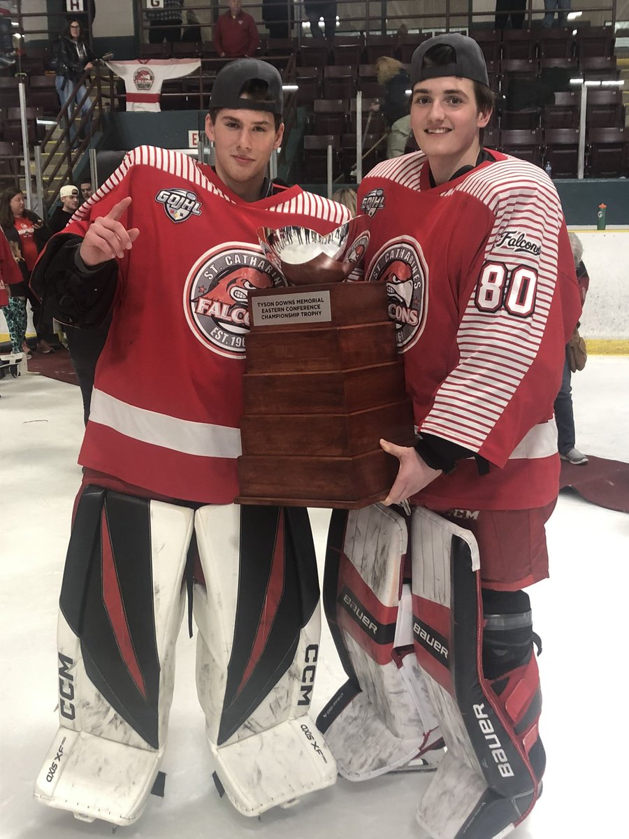 Congratulations to clients Hayden Jeffery and Jacob Ceranic on winning the GOJHL Eastern Conference and have now earned a spot in the Sutherland Cup! <a href="/GOJHL/">GOJHL</a> <a href="/StCathFalcons/">St. Catharines Falcons</a>