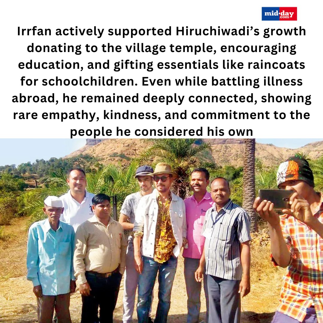 mid_day's tweet image. To mark his 5th death anniversary on April 29, Sunday mid-day travelled to Hiruchiwadi in Igatpuri a village where Irrfan’s farmhouse lies untouched, and his legacy of generosity and kindness is still valued.

Via: Anand Singh 

#Irrfankhan #babilkhan #sundaymidday