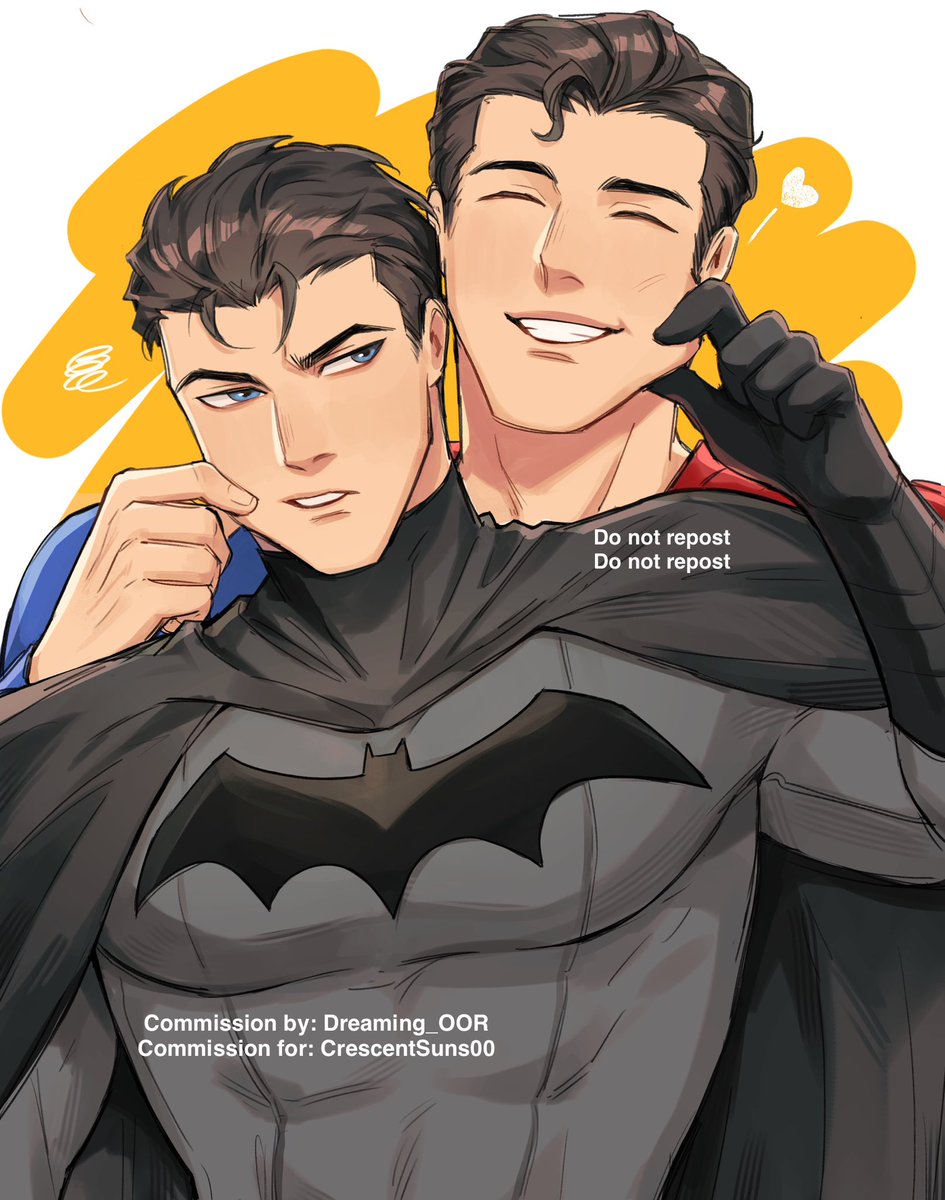 Thank you so much <a href="/DREAMING_OOR/">Dreamy_ Megop🤍💙</a> for another beautiful commission of #Superbat ♥️

🐶#Superman X 🐈‍⬛ #Batman🦇