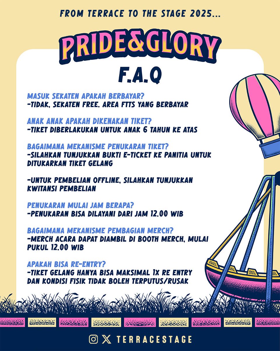 terracestage's tweet photo. Sekilas info semoga menjawab pertanyaan khalayak~

🎢🎡🎠🎯🎲🥁🤹🏽🎭🎪🎤🎫🎸☠️🎃🎉⚽️🎆

#FROMTERRACETOTHESTAGE #FTTS2025 https://t.co/OewNyRTyJW