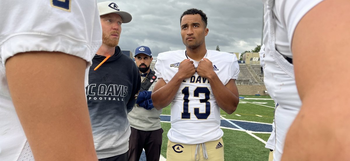 Joe Davidson (@sacbee_joed) on Twitter photo Good to see the spring game <a href="/UCDfootball/">UC Davis Football</a> as the Aggies aim to maintain momentum from a record-setting 2024 season.
Quarterback <a href="/CadenPinnick/">Caden Pinnick</a> of <a href="/delorofootball/">Del Oro Football</a> fame impressed with skills/leadership in spring.
Ankle sprain today but is OK.
<a href="/VintagePlough/">Timothy Plough</a> <a href="/scottmarsh1140/">Scott Marsh</a> Good to see the spring game <a href="/UCDfootball/">UC Davis Football</a> as the Aggies aim to maintain momentum from a record-setting 2024 season.
Quarterback <a href="/CadenPinnick/">Caden Pinnick</a> of <a href="/delorofootball/">Del Oro Football</a> fame impressed with skills/leadership in spring.
Ankle sprain today but is OK.
<a href="/VintagePlough/">Timothy Plough</a> <a href="/scottmarsh1140/">Scott Marsh</a>