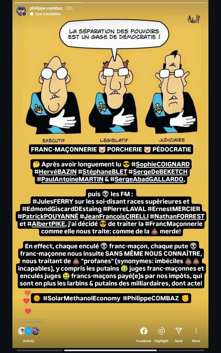 PaxMetanola's tweet image. Qu'en dit la #FraternelleParlementaire?
#GLNF #GLDF #GODF #GLFF #ATHANOR #AthanorGate
La #FrancMaçonnerie est efficace pour tuer ses ennemis, inscrire la #stratégique #IVG dans la #CONSTITUTION &amp;amp; l'#EuthanasieGate mais oublie #EDF!
#MafiaMaçonnique #DGSE #FrancMaçonneriePorcherie