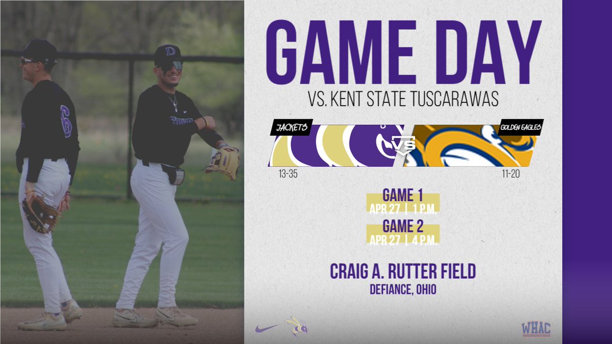 Defiance College Athletics (@dc_athletics) on Twitter photo ⚾️Excuse us while we get emotional... TODAY is the <a href="/DefiCollegeBASE/">Defiance College Baseball</a> season finale! It's gonna be a good one!
🆚Kent State Tuscarawas
⌚1 P.M. (DH)
🏟️Craig A. Rutter Field
📍Defiance, Ohio
📊defianceathletics.com/sports/bsb/202…
📺defianceathletics.com/links/6bdn8p
#IntoTheSwarm ⚾️Excuse us while we get emotional... TODAY is the <a href="/DefiCollegeBASE/">Defiance College Baseball</a> season finale! It's gonna be a good one!
🆚Kent State Tuscarawas
⌚1 P.M. (DH)
🏟️Craig A. Rutter Field
📍Defiance, Ohio
📊defianceathletics.com/sports/bsb/202…
📺defianceathletics.com/links/6bdn8p
#IntoTheSwarm
