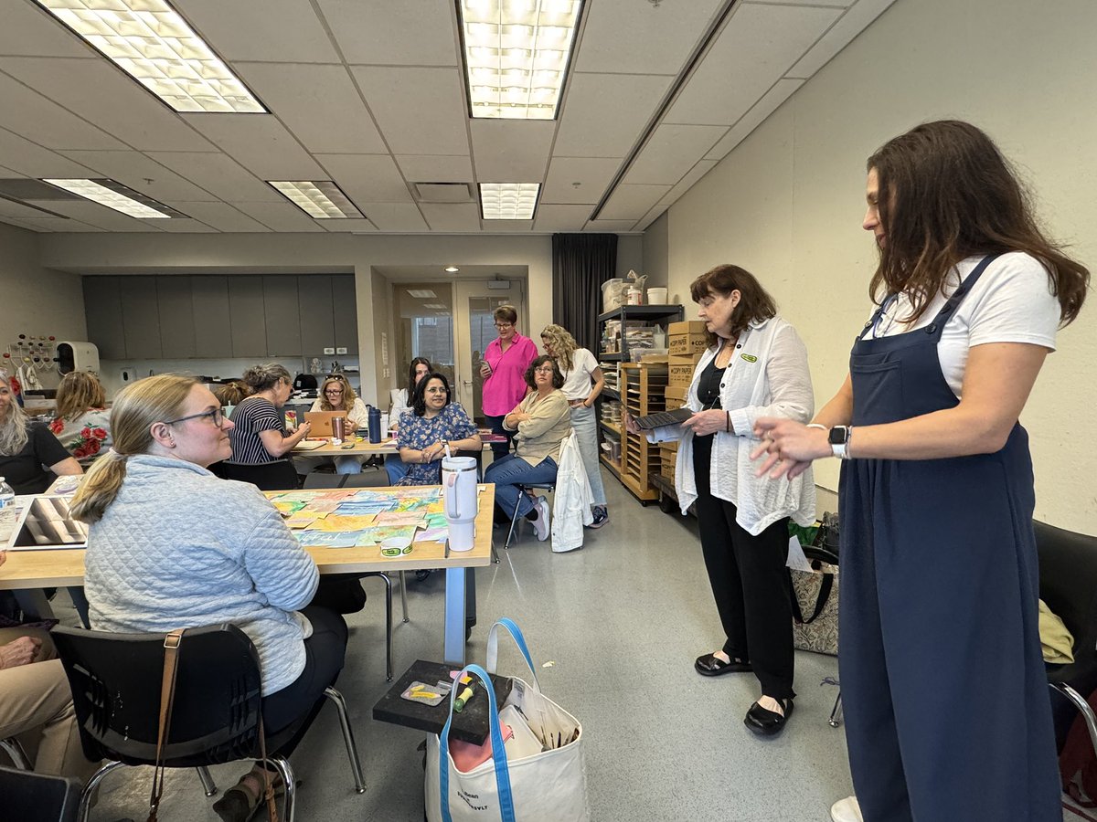 NCArtEdA's tweet photo. We reviewed the characteristics of a good leader through a watercolor-resist, collaborative art project. #NCAEA #SpringRetreat https://t.co/UWMTYpqMEB
