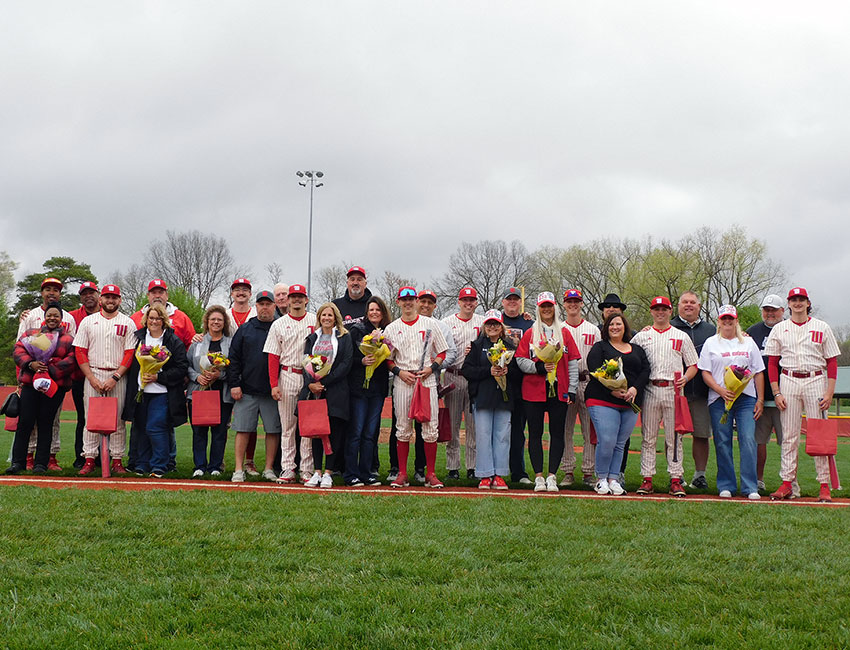 Senior Recognition Day success for <a href="/WittenbergUBase/">Wittenberg Baseball</a>, which ran its winning streak to seven with a sweep of Ohio Wesleyan: wittenbergtigers.com/x/jwm9m #TigerUp