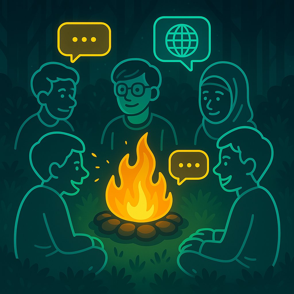 RasoulRahimi201's tweet photo. Gather around the fire.
Camp Network is where the real talks happen — safe, sovereign, decentralized.
What story will you tell today?
#CampNetwork #OnChainTalks #DecentralizedVoices
@campnetworkxyz  @KaitoAI https://t.co/K1UjUuAoAM