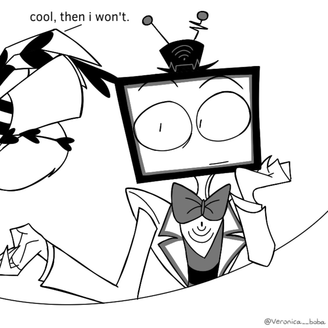 veronica__boba's tweet image. that didn't go as planned
#voxhazbinhotel #valentinohazbinhotel #staticmoth