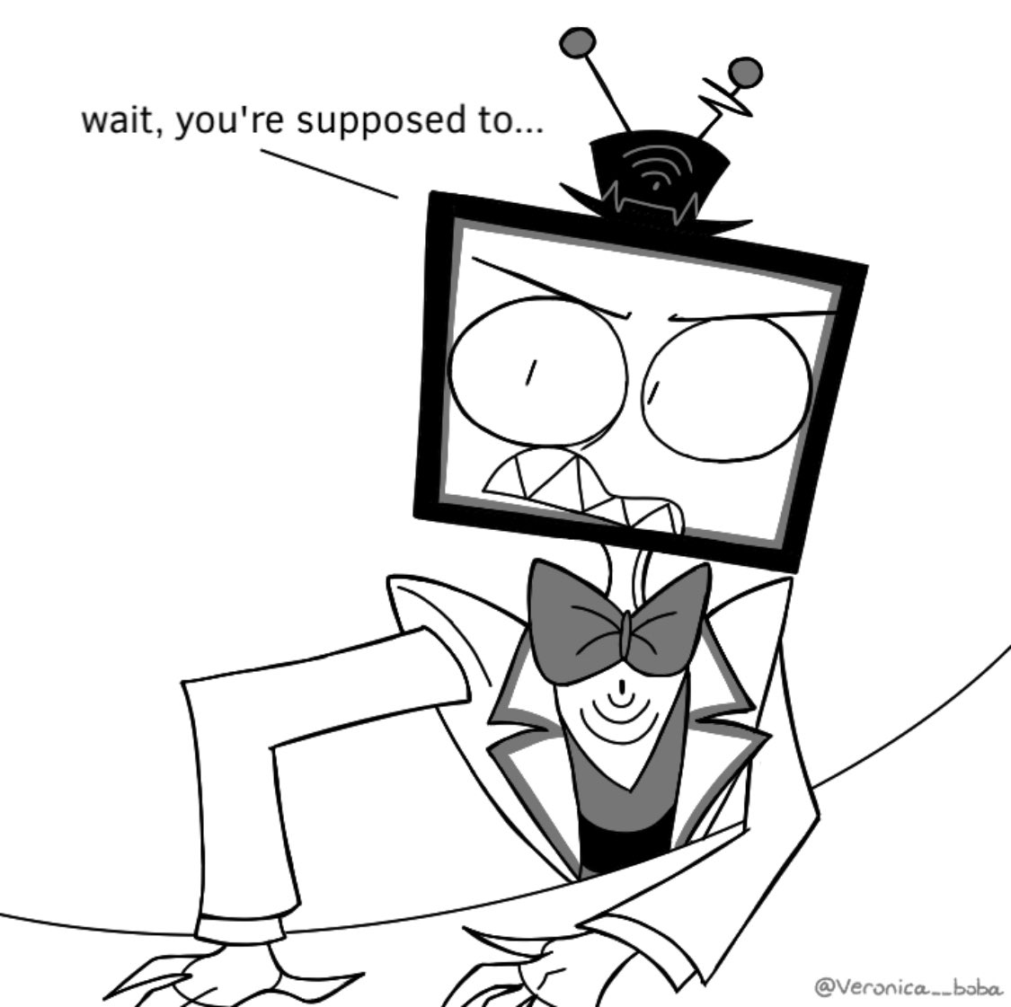 veronica__boba's tweet image. that didn't go as planned
#voxhazbinhotel #valentinohazbinhotel #staticmoth