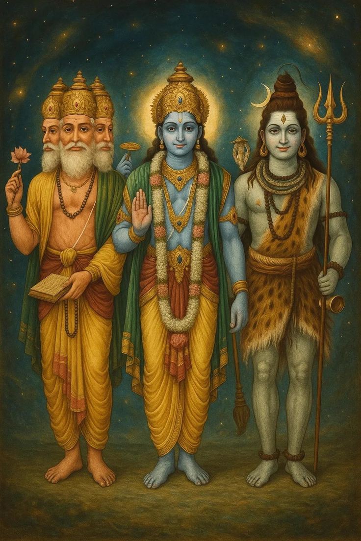 Sanatanii_'s tweet image. ब्रह्मा नमः
विष्णवे नमः
शंकराय नमः