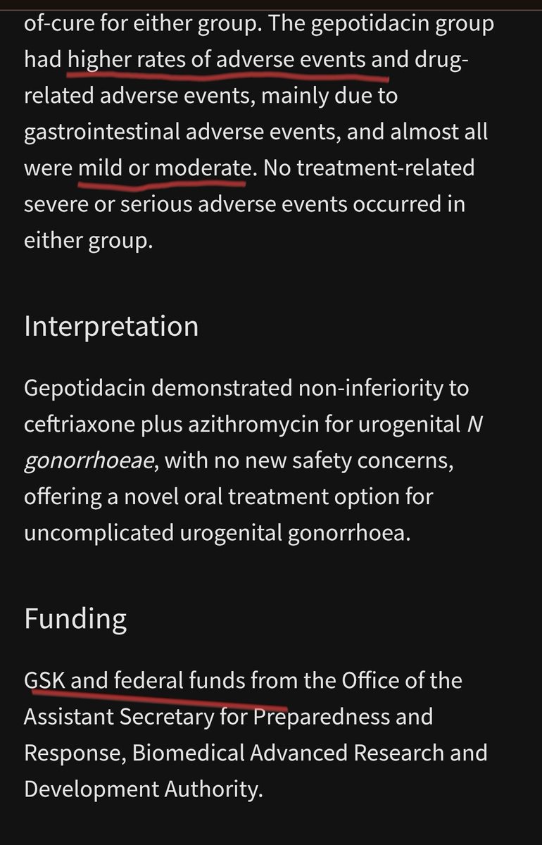 1st time in decades a new antibiotic for gonorrhea from a novel antibiotic group. 
#gonorrhea #STD #STI