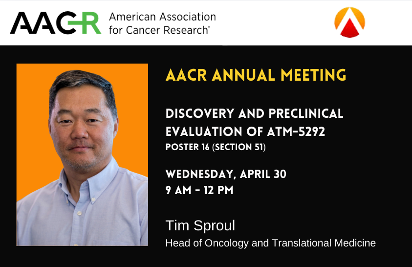 AtomicAICo's tweet image. Could reprogramming RNA splicing to trigger a premature stop codon—and thereby reduce the production of a key cancer-driving protein—unlock a new frontier in cancer treatment?
Learn about ATM-5292, an orally available small molecule targeting two key oncogenes, at #AACR25.
