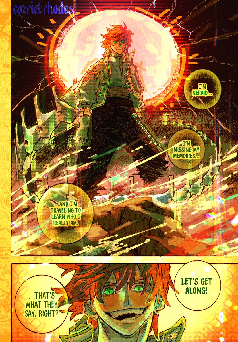 "OPPOSING THE STRONG" (2/2)
🏝️ ~ 🍀 ~ 🌊
WAVE DRAGON, NERAID KYPER
#GALAXIASmanga 
#GALAXIASart 
#ガラクシアス