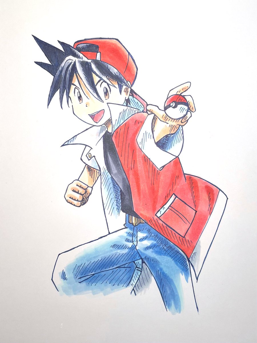 h__ardy's tweet photo. #Pokemon #ポケモン
#Red #レッド #ポケスペ https://t.co/2arR3uMslC