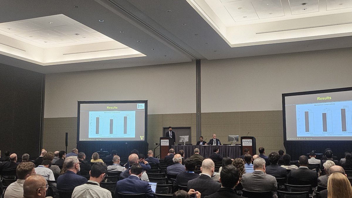 Great day at the <a href="/AANSNeuro/">AANS</a> presenting our research with <a href="/Randy_Ahluwalia/">Randy Ahluwalia, MD</a>.
Thank you Dr <a href="/ScottZuck/">Scott Zuckerman, MD, MPH</a> for the amazing mentorship!
