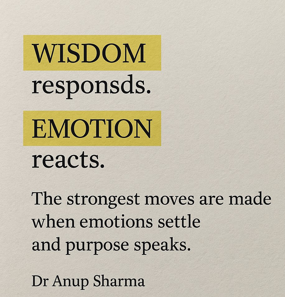ANUPSHARMA3's tweet image. The strongest move
is not the first shout—
it&apos;s the first calm decision after the storm.
🇮🇳 Strategic patience builds nations and leaders.

#WisdomOverEmotion #LeadershipMindset #RespondNotReact  #SilentStrength #GrowthMindset #PahalgamTerroristAttack #IndianArmy